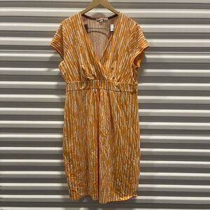 Boden Cotton Jersey Midi Dress Women Geometric Jaffa Short Sleeves Sz 16L